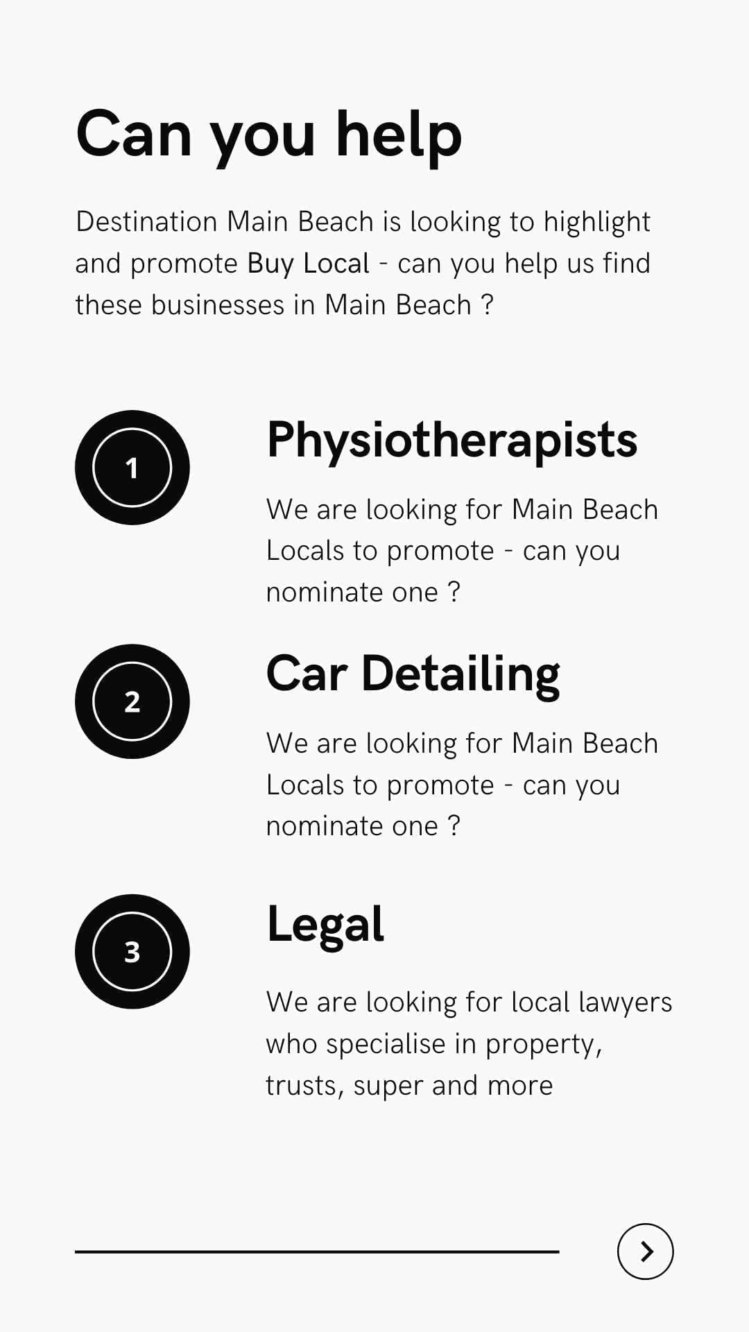 Destination Main Beach is a Village by the Villagers for the Villagers